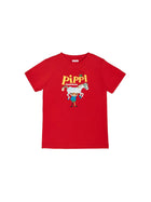 Martinex Pipi Pikksuka logoga T-särk, red
