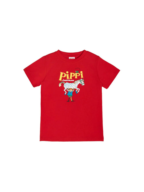 Martinex Pipi Pikksuka logoga T-särk, red