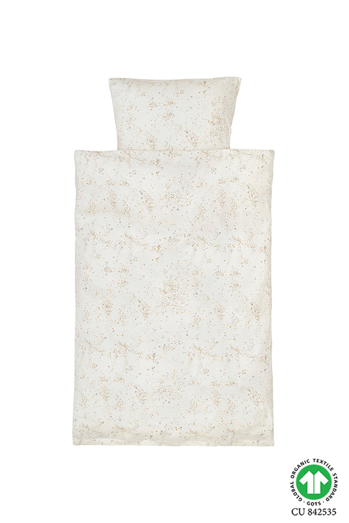 Soft Gallery Fluffy Sky Mini Splash BABY, orgaanilisest puuvillasatiinist voodipesu, Cream