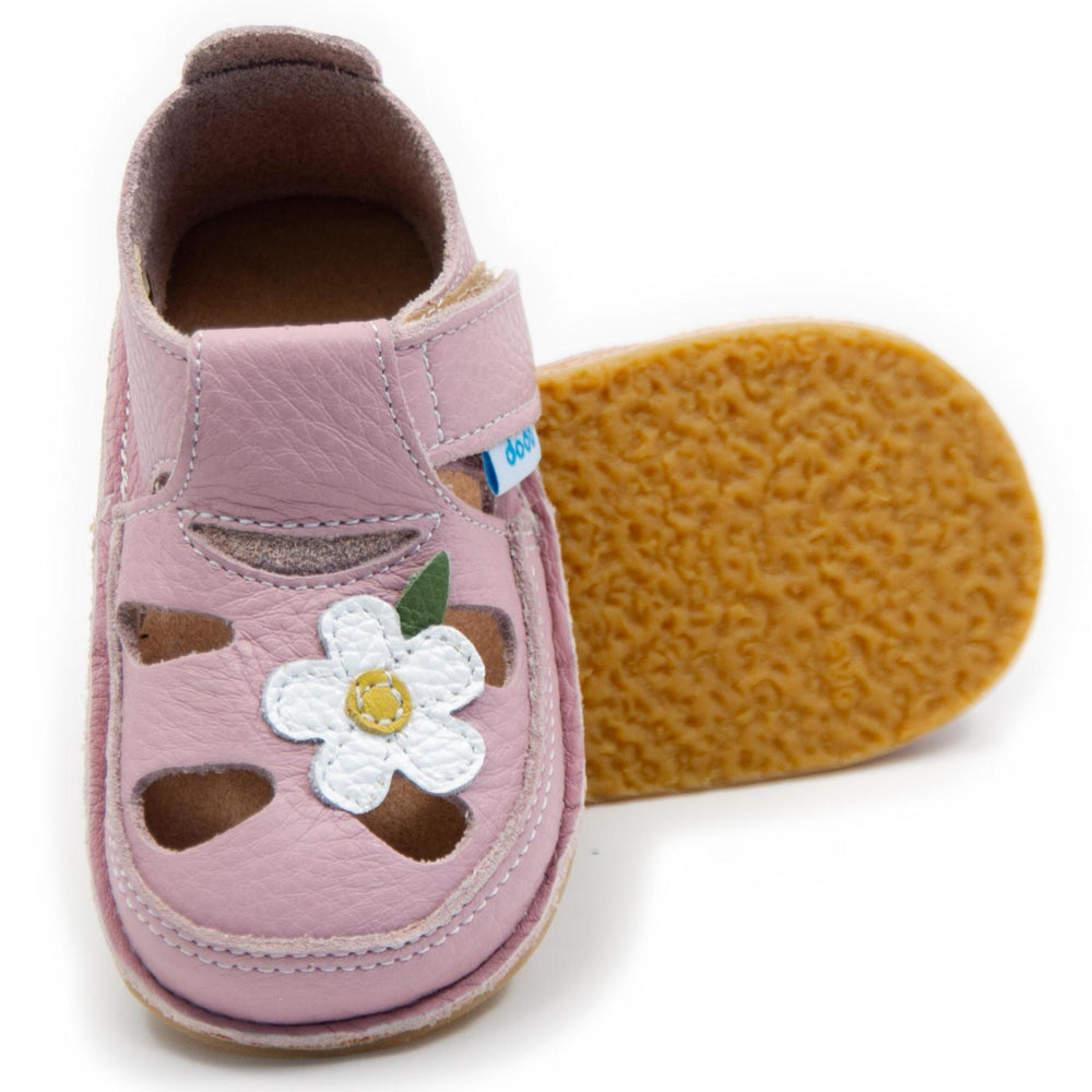 Dodo nahast barefoot-sandaalid, metsik lill/cameo
