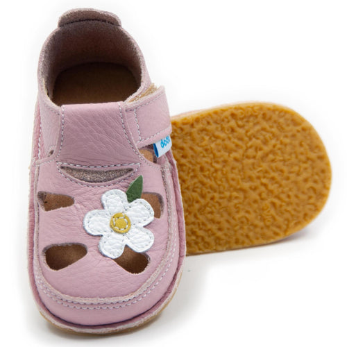 Dodo nahast barefoot-sandaalid, metsik lill/cameo