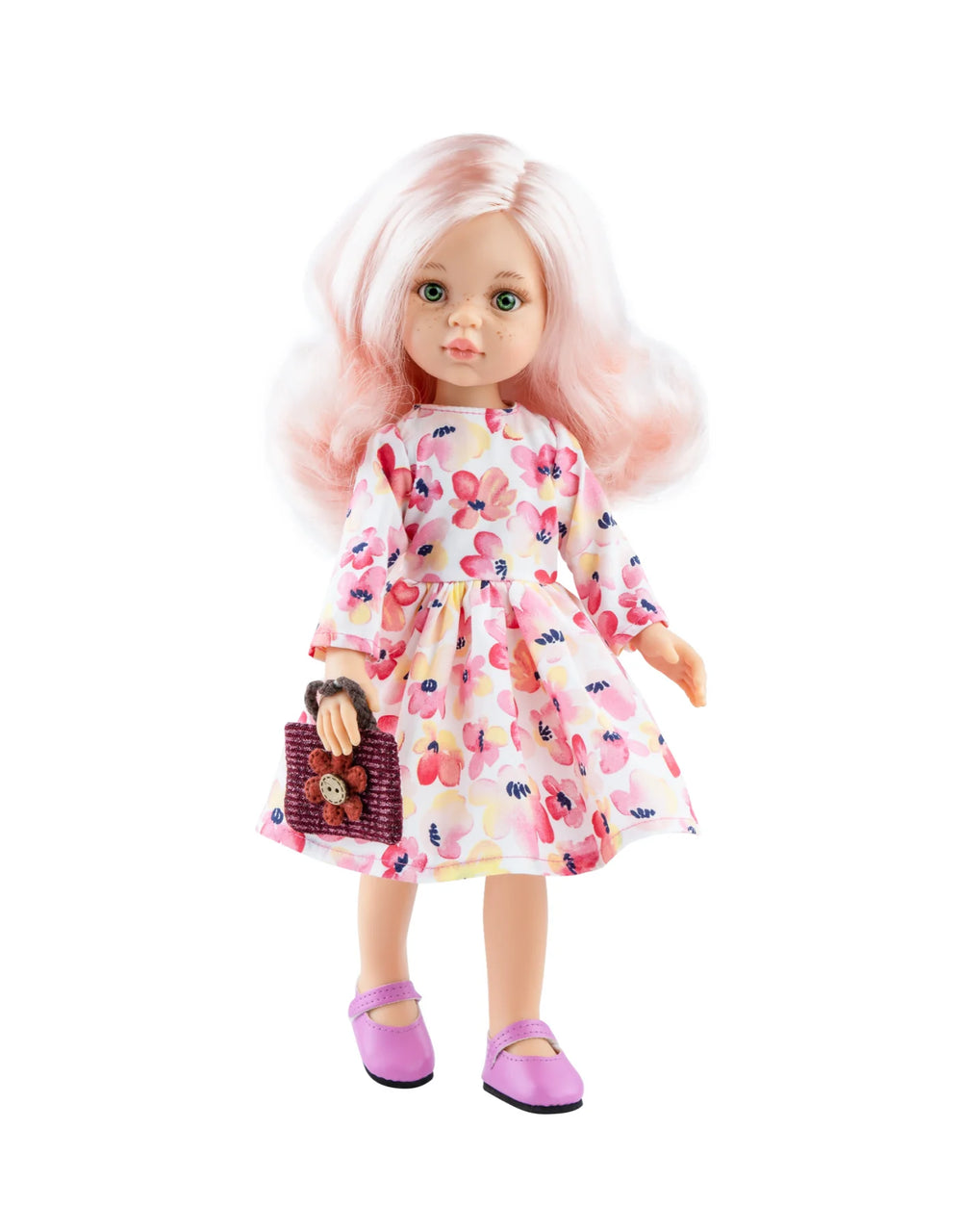 Paola Reina Las Amigas nukk Rosa, 32cm- lillelise kleidiga