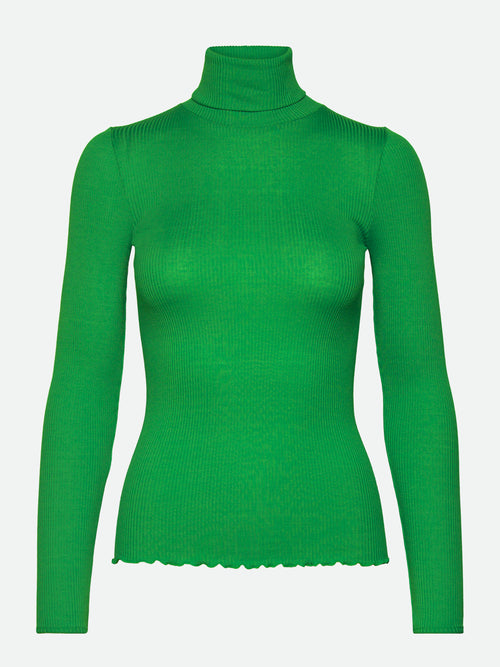 Rosemunde siidist polo, bright green