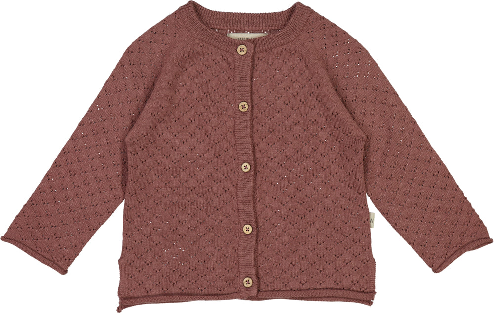 Wheat Hera kootud kardigan baby, rose brown