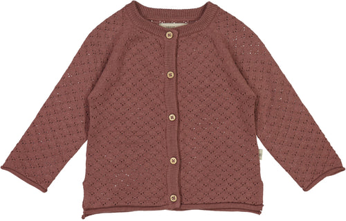 Wheat Hera kootud kardigan baby, rose brown