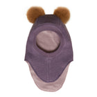 HUTTEliHUT Big Bear vanutatud villast tuukrimüts, alpaka tuttidega, Purple Sage