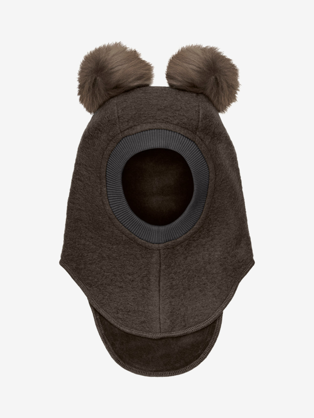 HUTTEliHUT alpaka tuttidega vanutatud villast tuukrimüts, Dark Brown Melange