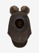 HUTTEliHUT alpaka tuttidega vanutatud villast tuukrimüts, Dark Brown Melange