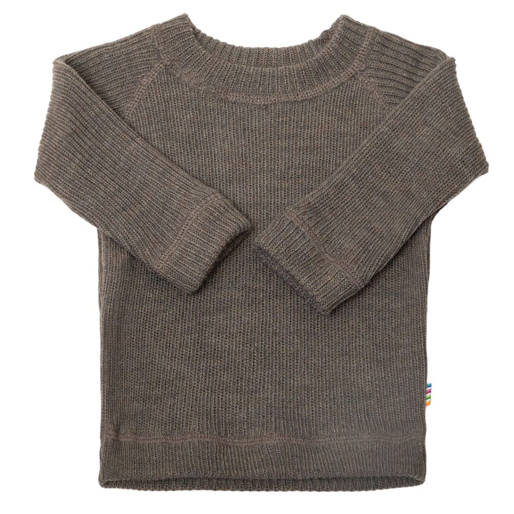 Joha meriinovillane kootud pullover, beež