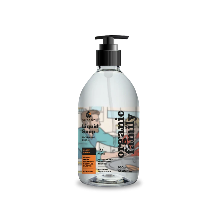 PURENN MORNING RUSH looduslik niisutav vedelseep saialillega 500 ml