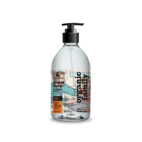 PURENN MORNING RUSH looduslik niisutav vedelseep saialillega 500 ml