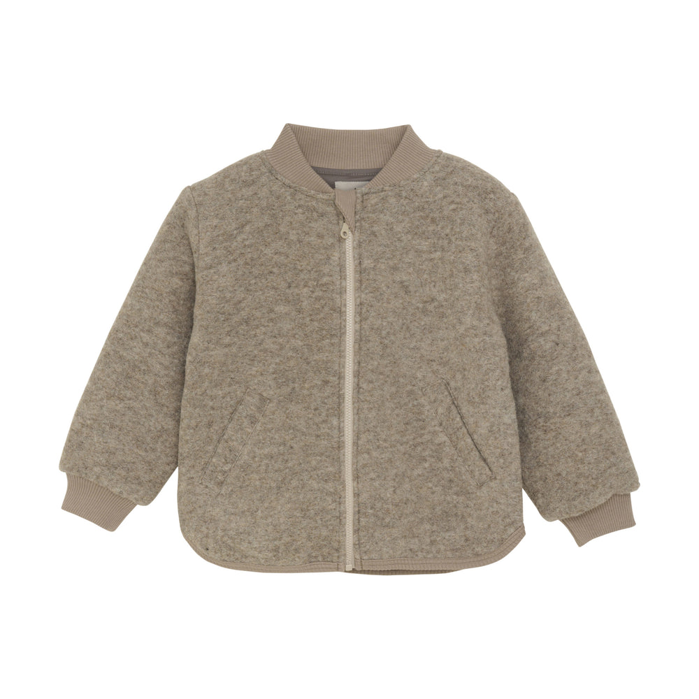 HUTTEliHUT vanutatud villast bomber jakk, Camel Melange