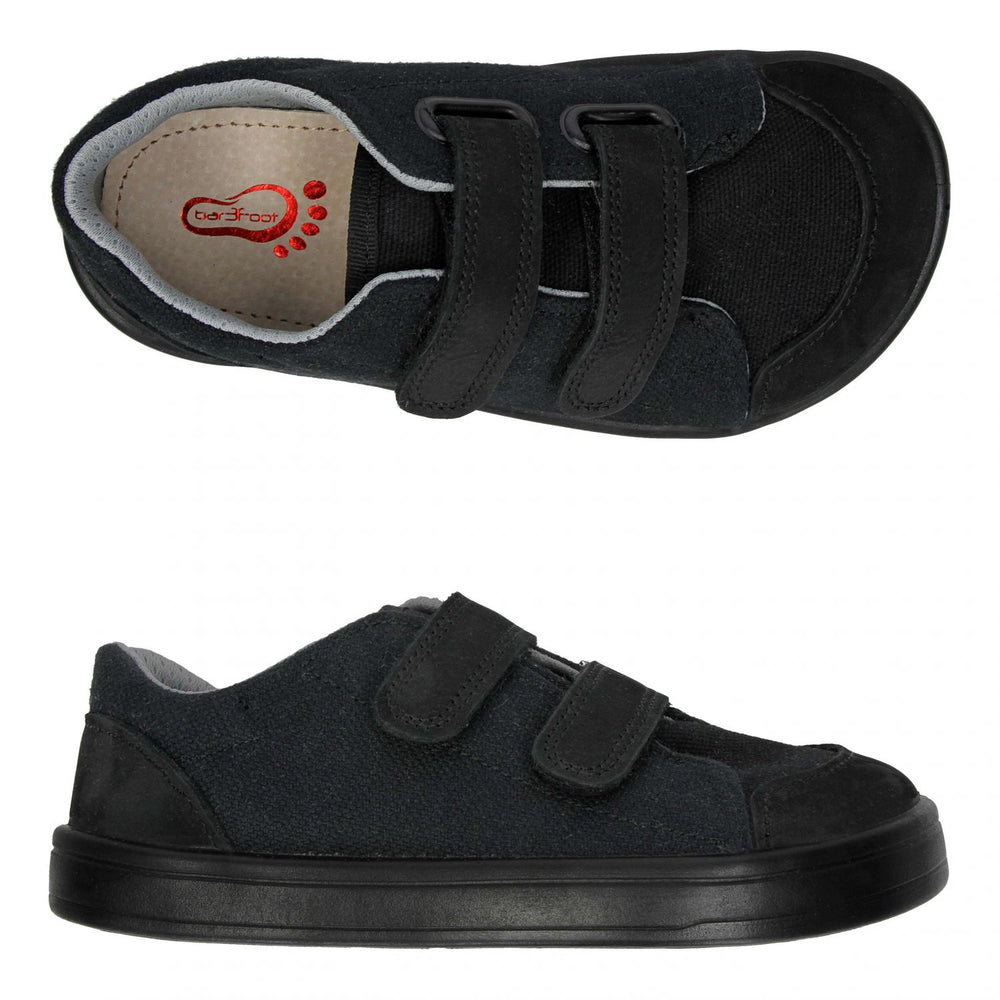 3F Bar3foot tekstiilist tossud Cross Denver, black