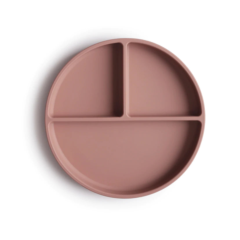 Mushie Silikoonist taldrik iminapaga- Cloudy Mauve