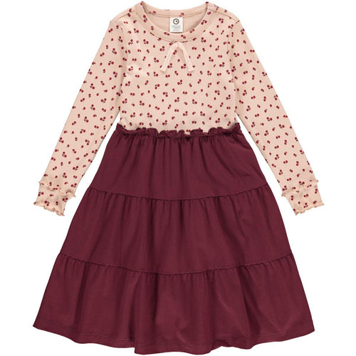 Müsli Berry l/s dress, spa rose/fig/berry red