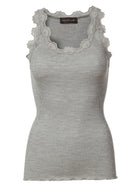Rosemunde Iconic siidist särgik, light grey melange