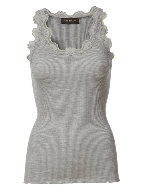 Rosemunde Iconic siidist särgik, light grey melange