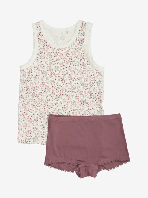 Minymo 2- osaline aluspesu komplekt tüdrukutele, rose tan