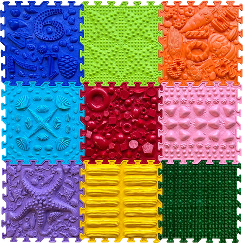 Ortonature massaaži puslemati komplekt Rainbow melody, 9tk