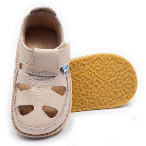 Dodo nahast barefoot-sandaalid, cream