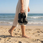 GROUNDIES® Verona 2.0 Black, naiste barefoot sandaalid