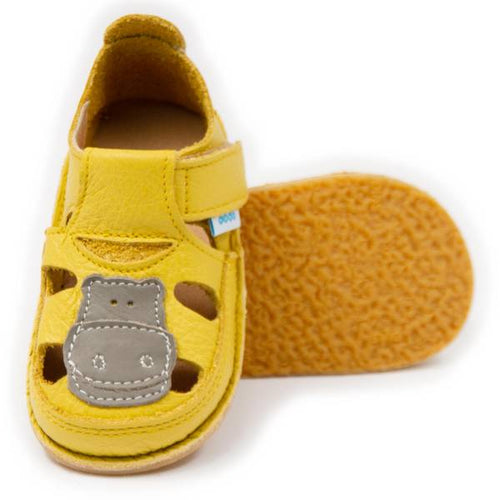 Dodo nahast barefoot-sandaalid, jõehobu/galben