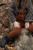 Silly Silas Teddy traksidega retro soojad sukkpüksid, cinnamon