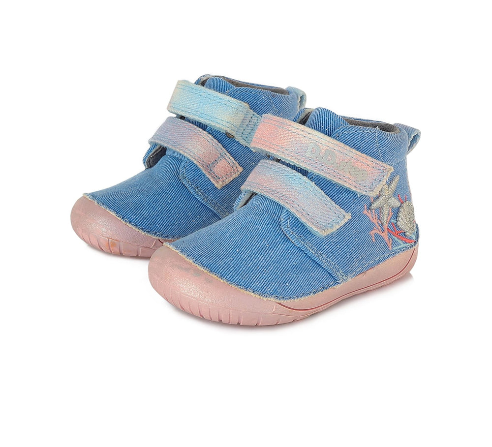 D.D. Step tekstiilist barefoot-saapad, sky blue 070
