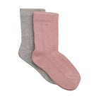 Minymo - Socks Pointelle, light grey melange
