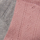 Minymo - Socks Pointelle, light grey melange