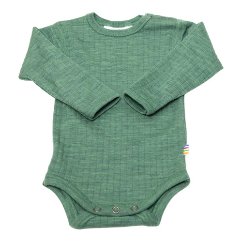 Joha Special Edition, meriinovillane pika varrukaga body, green