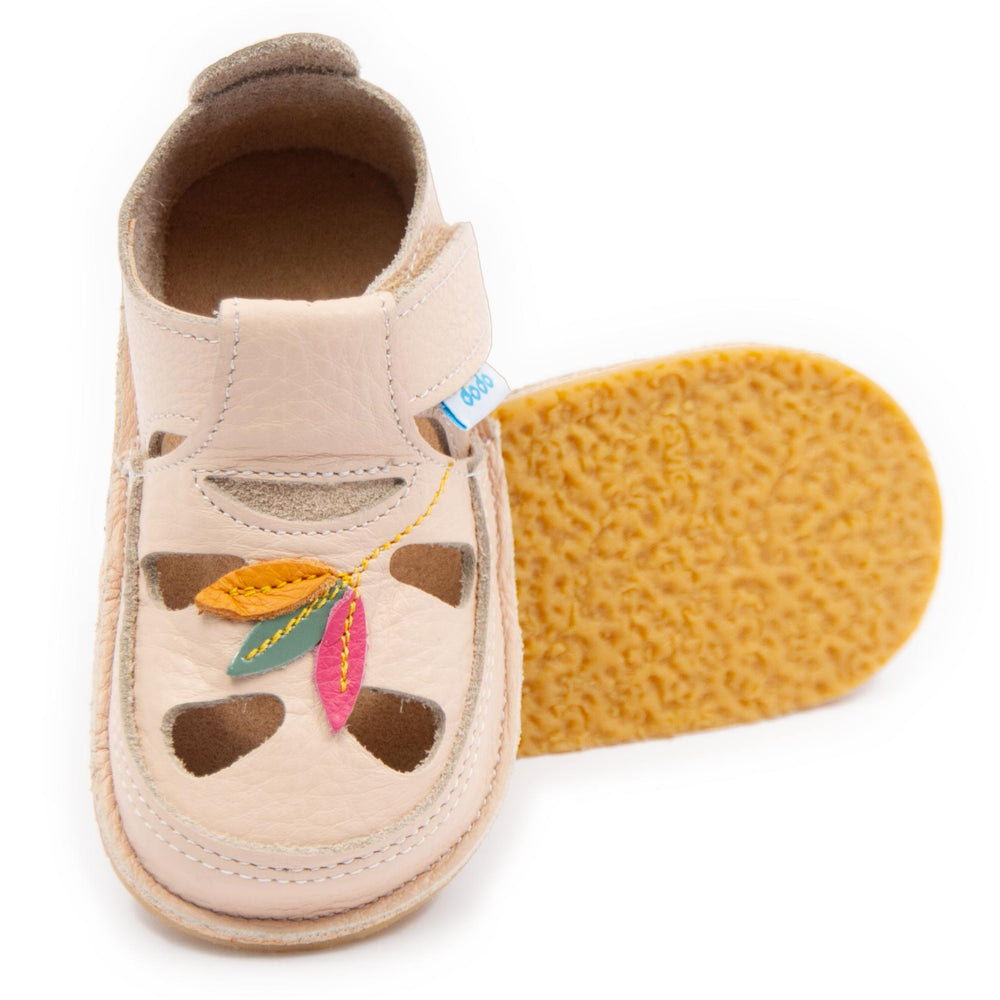 Dodo nahast barefoot-sandaalid, tulip/cream