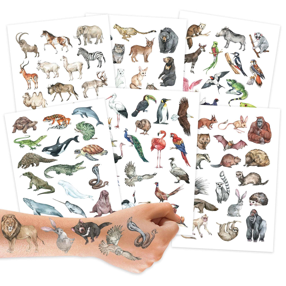 Papierdrachen ajutine tattoo, Animals of the World