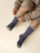 Minymo bambusviskoosi ja villa sokid 3 pakk, dark navy