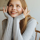 Boody Long Sleeve Round Neck T-Shirt, light grey marl
