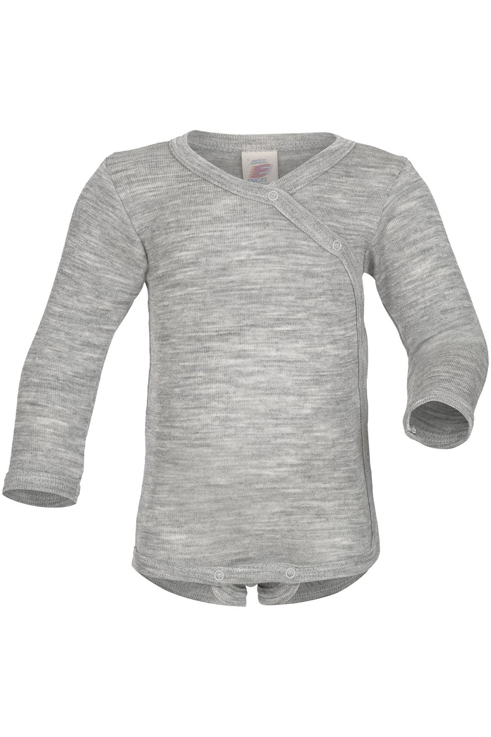 Engeli siidi-meriinovilla hõlmikbody, Light Grey Melange