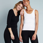 Boody (Scoop) 3/4 SleeveTop, black