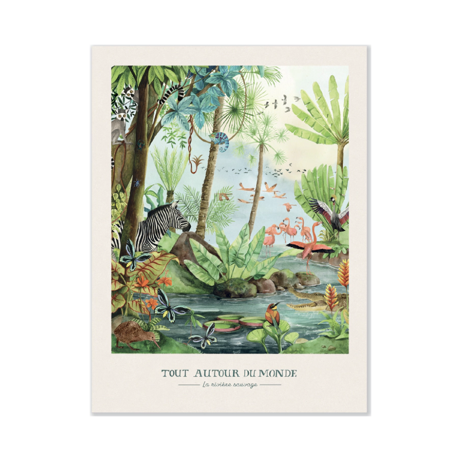 Moulin Roty plakat Metsik jõgi 30x40cm