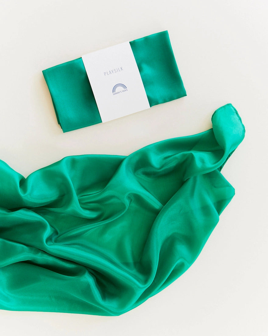 Sarah's Silks ühevärviline mängusiid, emerald