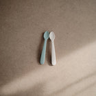 Mushie silikoonist lusikad, 2 pakk- Cambridge Blue/Shifting Sand