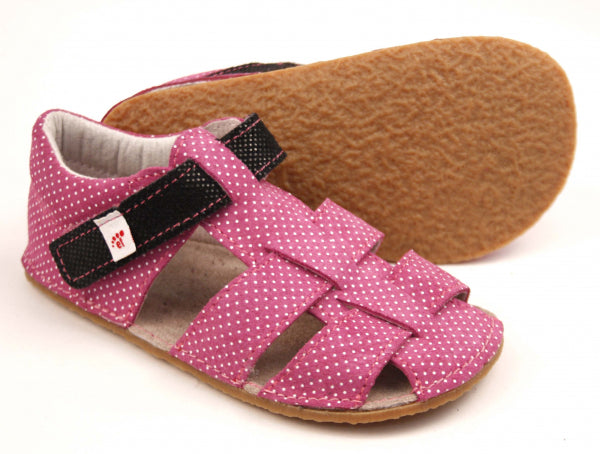 EF Barefoot nahast sandaalid, tumeroosa