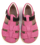 EF Barefoot nahast sandaalid, tumeroosa