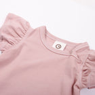 Müsli Cozy me s/s frill body, Rose Wood