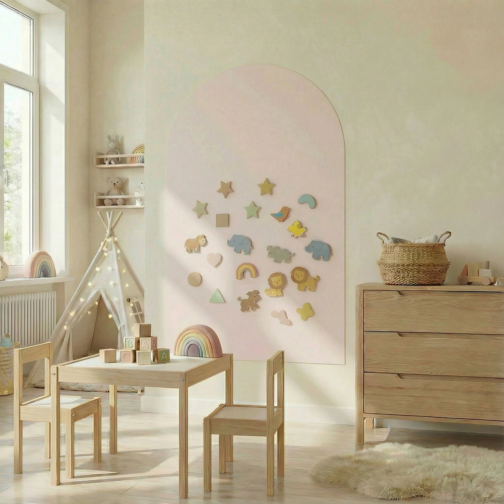 Petit Tableau kaarjas magnettahvel lastele, heleroosa