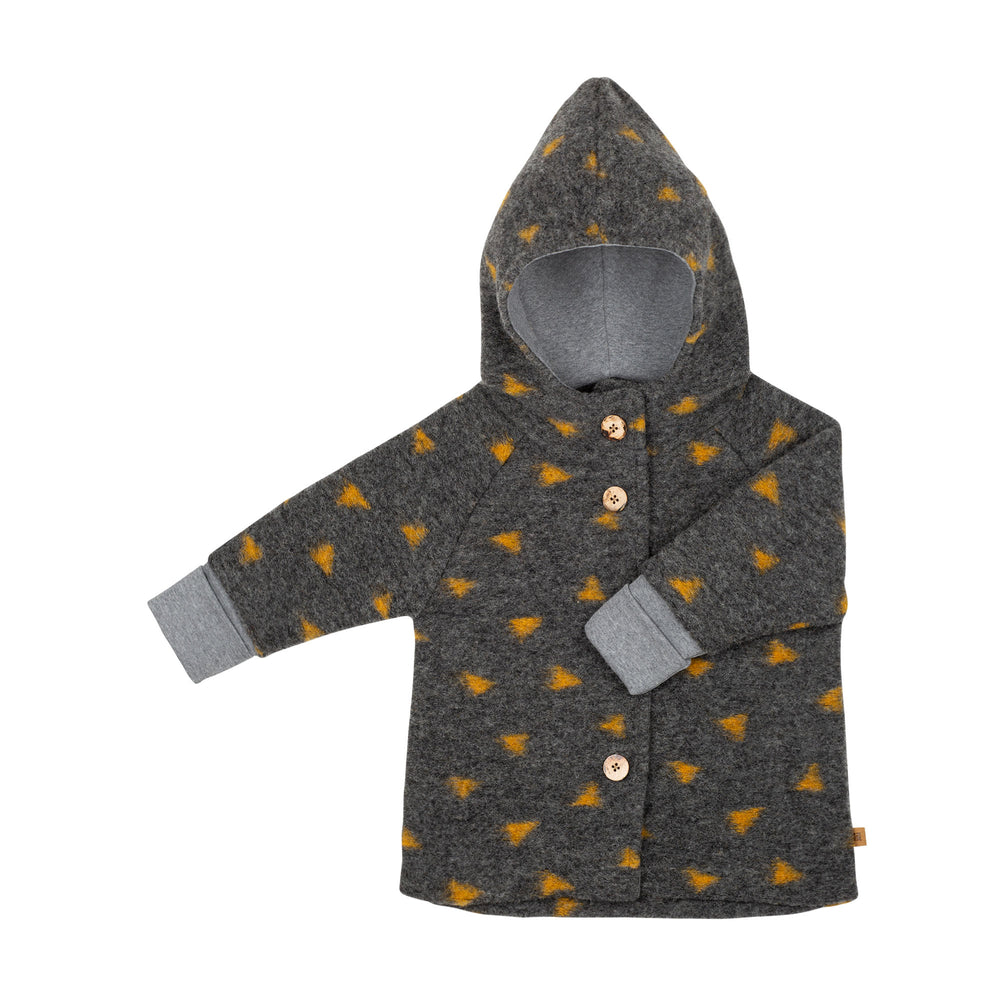 Pure Pure vanutatud meriinovillast jakk, Grey/Mustard