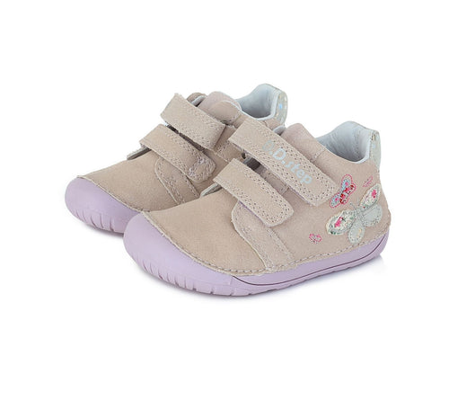 D.D.Step kõrgemad nahast barefoot-tossud, mauve/liblikas