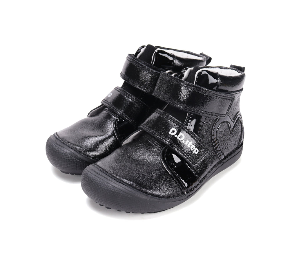 D.D.Step nahast kevad-/sügissaapad, black/heart 063