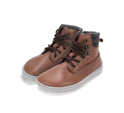 Stitch & Walk nahast poolsaapad, light chocolate