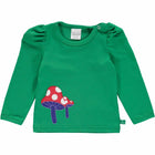 Fred's World Mushroom applique l/s T baby, Earth green