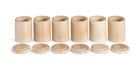 Grapat 6 cups with lid- Naturaalne